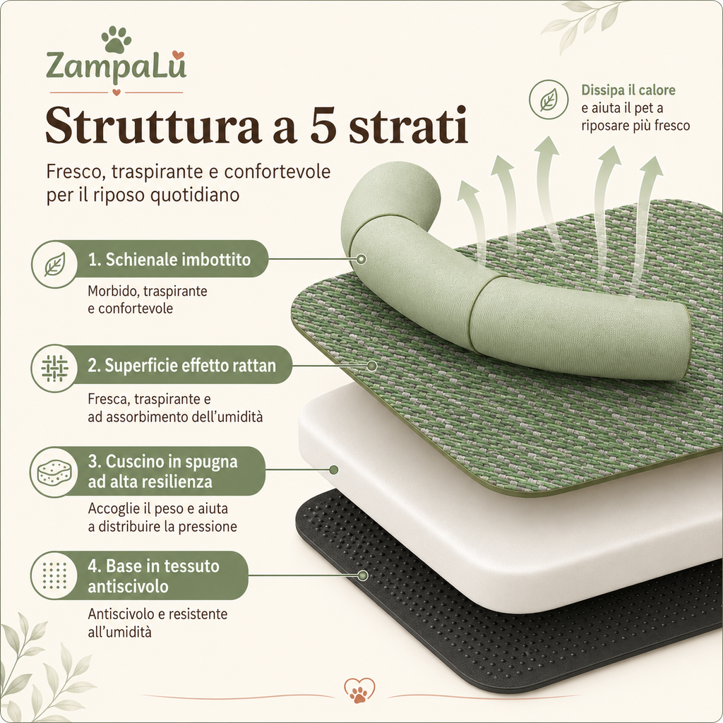 FreshNap ZampaLù – Lettino Rinfrescante per Cani e Gatti
