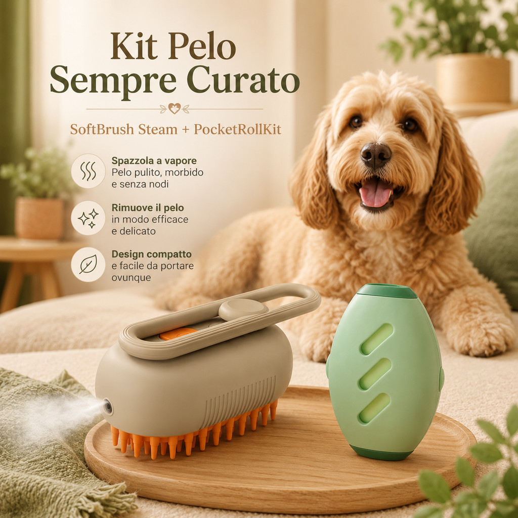 Kit Pelo Sempre Curato – SoftBrush Steam + PocketRoll